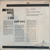 Pandit Jasraj - Musical Homage To A Guru (Vinyl)